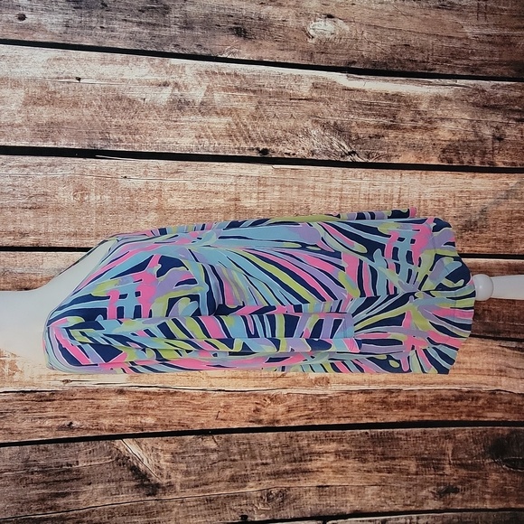 Lilly Pulitzer Size Medium Dress Indigo Palm Reader Print - Picture 3 of 5